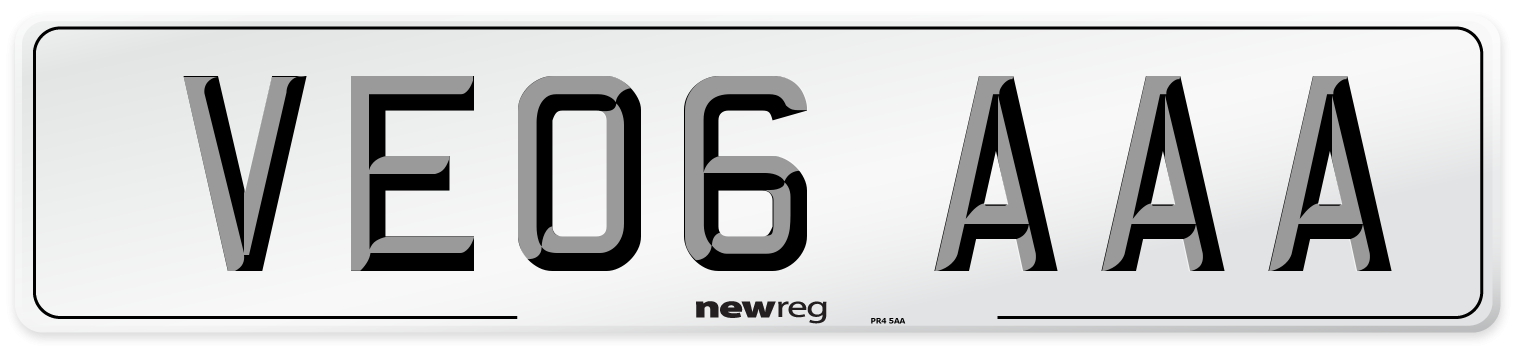 VE06 AAA Number Plate from New Reg